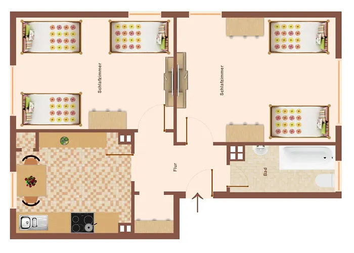 Appartement Vaz Haus Langerfeld Fuer Monteure, Tv, Wlan, Kueche, Nahe 3m Und Ede *
